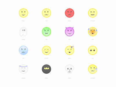 Joyful Icon Pack art design emoji face flat ghost icon icon set illustration logo smile vector