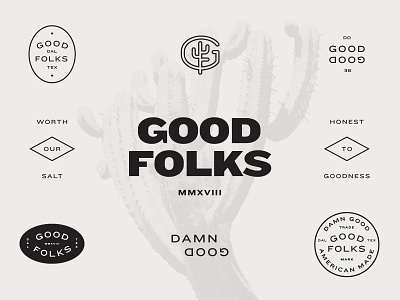 GOODFOLKS Brand Exploration agency americana badge brand brand design branding dallas design goodfolks identity logo mark parker peterson ronnie johnson seal texas type typography visual identity