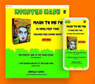 Monster Mash - Mocktober Challenge design halloween mobile mocktober mocktober 2019 responsive ui website