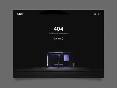 Daily UI 8 / Uber 404 proposal branding daily 100 challenge design minimal ui uiux ux web website