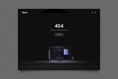 Daily UI 8 / Uber 404 proposal branding daily 100 challenge design minimal ui uiux ux web website