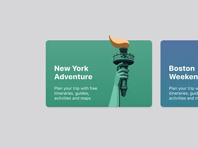 Travel app cards concept app ios ui