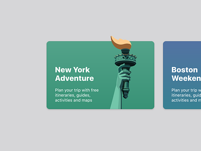 Travel app cards concept app ios ui