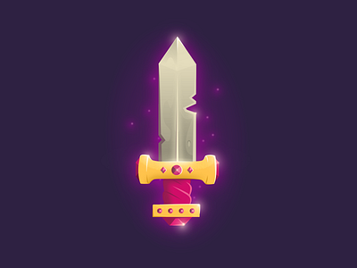 Sword 2d art affinity designer affinitydesigner challenge daily flat icon illustration ipad ipad pro ipadproart sword vector