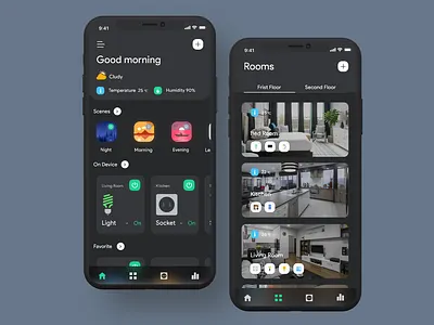 Smart Home Mobile App app ui application design clean app design home house mobile app smart home smart home app ui ui ux ux