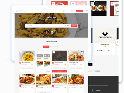 Food Delivery Cain landing page android app app application design branding design form illustration typography ui ux website