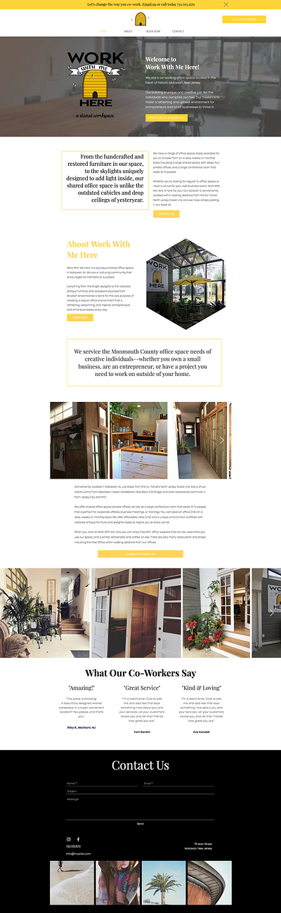 Shared Workspace Website Design