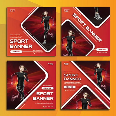 SPORT BANNER branding design identity social app social media templatedesign templates vector