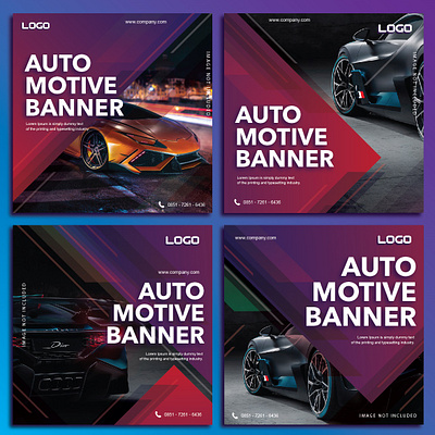 AUTOMOTIVE BANNER banner ads banner design branding design design bundle designs graphic design identity social media template template builder templatedesign vector