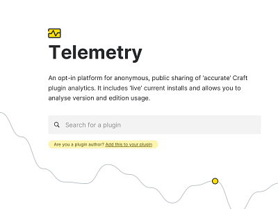 Telemetry Platform for Craft CMS analytics craftcms saas website website design white yellow