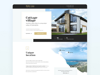 Landing page for Dolce Casa architecture gladkovcompany landing landingpage ui ui ux uiux ux village web web design website