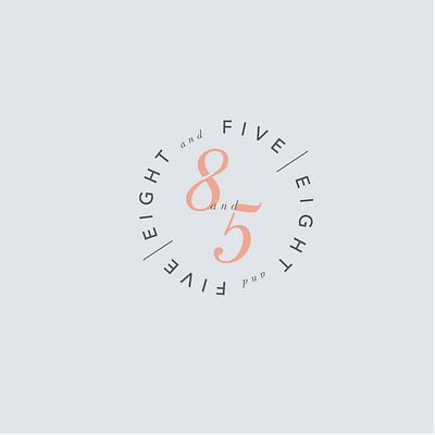 Eight and Five Logo Designs branding design illustrator logo minimal type typography vector