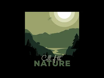 Call of the nature abstract design branding camping camping illustration clean design flat illustration logo nature nature illustration nature logo vector wildlife