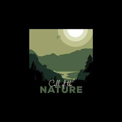 Call of the nature abstract design branding camping camping illustration clean design flat illustration logo nature nature illustration nature logo vector wildlife