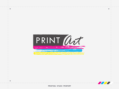 PrintArt Logo art brand branding cmyk design graphic design illustration illustrator kmcy logo logo design mcyk pattern print studio typography vector