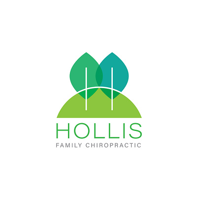 Logo for family chiropractic in a farm/orchard community flat logo green logo logo tree logo