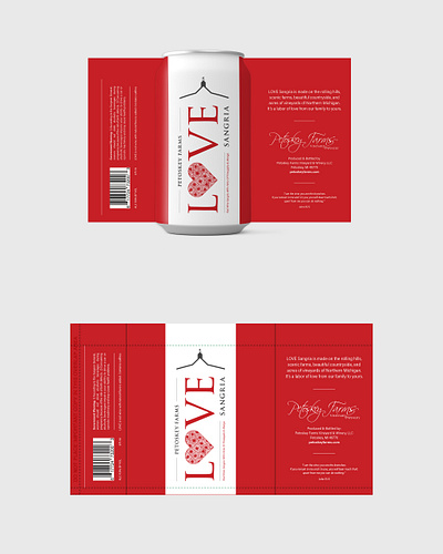 Clean, modern Sangria can for retail launch beverage packaging label design packaging design packaging mockup product design product launch retail