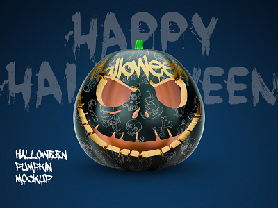 Halloween Pumpkin Mockup halloween mockup psd psd mockup pumpkin template