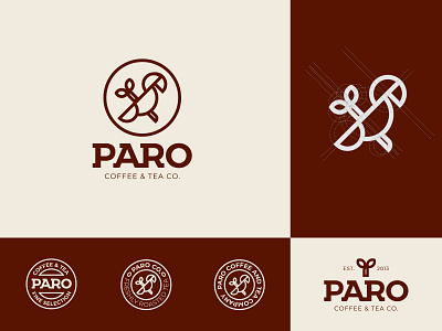 Paro coffee & tea company logo brand identity branding icon identity logo logo design logodesign mark minimal symbol