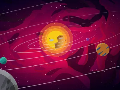 Rose Solar System adobe illustrator colorful design illustraion illustration art vector vectorart