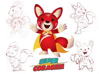 Mascote Supercoragem animation illustration