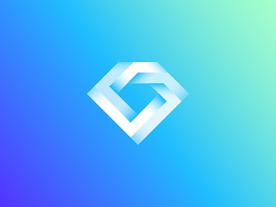 Diamond Logo 3d 3d logo brand identity branding diamond diamond logo gradient icon identity design illustrator impossible shape logo logo design logos minimalist modern