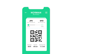 DailyUI | Boarding pass | 024 airlines boarding pass card dailyui flight mobile qrcode ui uiux