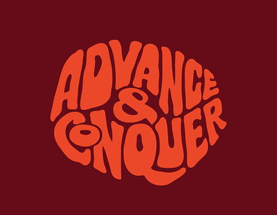 Advance & Conquer clientwork custom lettering design digitalart etsy etsy shop hand drawn handlettering jerryokolo lettering logo designer logotype poster poster design procreate workspace