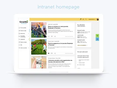 City of Granby - Intranet homepage bright colors city portal city website intranet responsive web design ui design