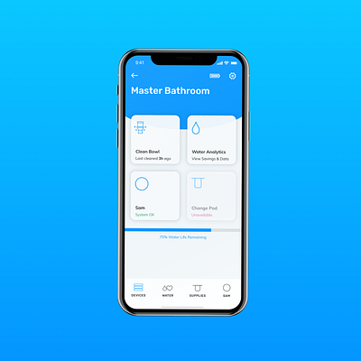 Shine Bathroom - Device Details app branding design ios iphone mobile ui ux