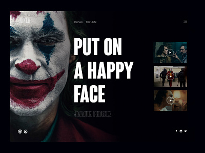 New Joker promo site design film promo tv series ui web webdesign website