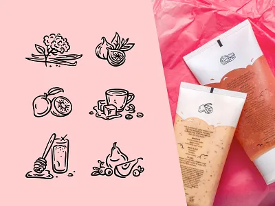 illustrations beauty branding cream fourhands fragrance icons illustration notes package design packaging perfume scent vector