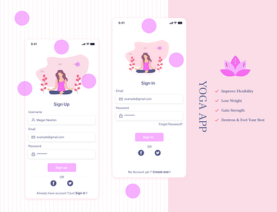 Mobile_App ios mobile pink yoga