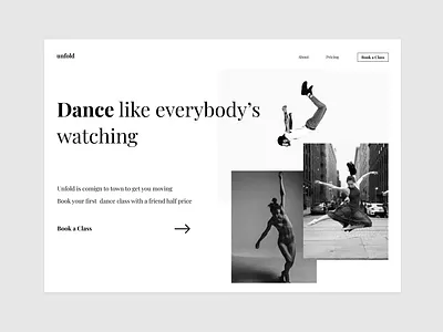 Landing Page :: Daily UI Day 3 daily ui dailyui dance dancing design designchallenge landing landingpage ui