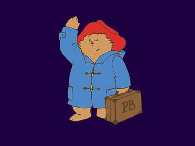 Paddington bear brit cartoon halloween illustration paddington sticker