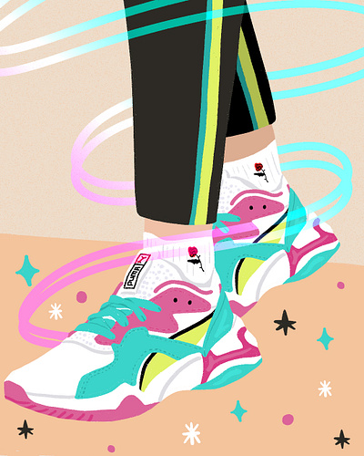 Puma ii digital fashion illustration illustration art illustration digital illustrator photoshop puma shoe shoes sneaker illustration sneakerhead sneakers wacom