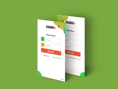 Sign in and Sign up page of Farm IT application design login page mobile app design sign in page sign up page ui ui design user experience design user interface design ux ux design