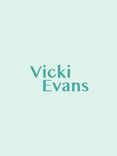 Vicki Evans Coaching branding calm coaching design identity logo typography vector