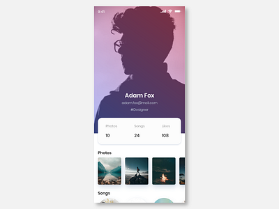 User Profile adobe xd android app daily ui challenge design ios mobile app mobile app design mobile ui profile typography ui user profile ux ux ui design