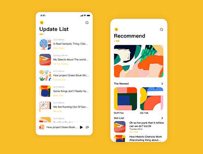 A Podcast App app design podcasts ui 应用