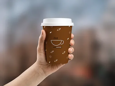 "HOT COFFEE" 3/4 Small coffee cup brand design brand identity branding coffee cup coffee shop logo packaging