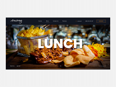 food black design food landing main screen menu restaurant ui ux