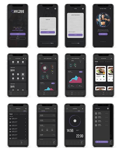 Anytime Fitness App Re-Design fitness app