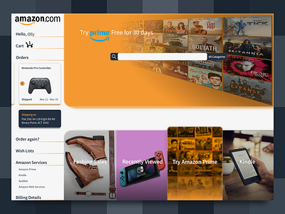 Amazon Homepage Reimagined branding design icon sketch typography ui ux web website