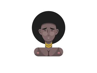 Lady Body 3 afro black bra design flat illustration lady ui