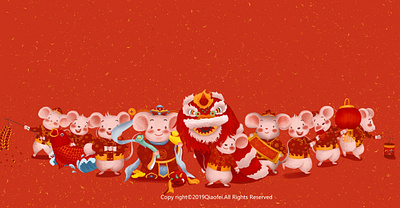 Year of the Rat 2020 chinese new year design happy new year illustration mouse