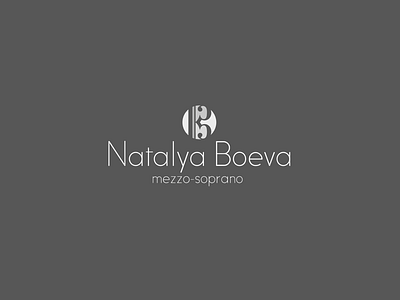 Logo for Opera singer brand clef grey letter b logo logofolio logotype minimalism monochrome music opera singer vector