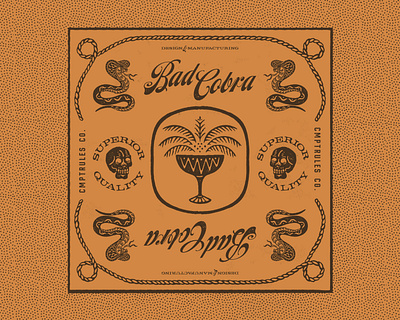 Personal Project artwork bandana branding cmptrules handrawn illustration typography vector vintage vintage logo