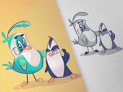 Poulet cartoon character characterdesign chicken coloring digital drawing fun illustration poulet process sketch spovv