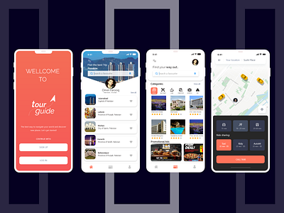 Tour Guide - Mobile App app app design concept art design interface mobile mobile app design mobile ui tour app ui ui design ux ux design